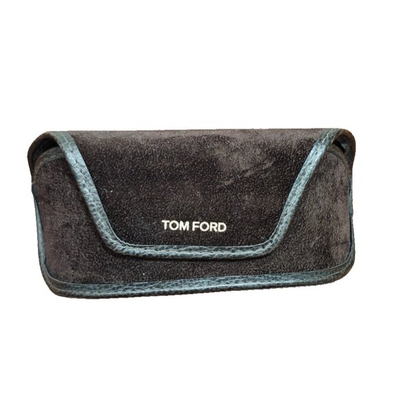 Tom Ford Sunglasses Case Brown Suede Hard Shell Eyeglass Holder Luxury Designer - Picture 2 of 3